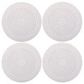 4-Pack Drain Hair Catcher Durable Silicone Hair Stopper Shower Drain Covers Easy to Install and Clean Suit for Bathroom Bathtub and Kitchen (New White 4Pack) - color: New White 4pack