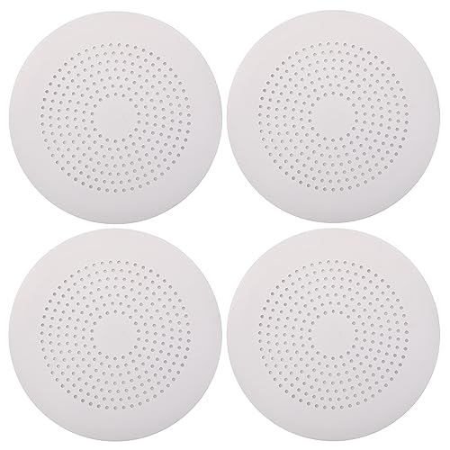 4-Pack Drain Hair Catcher Durable Silicone Hair Stopper Shower Drain Covers Easy to Install and Clean Suit for Bathroom Bathtub and Kitchen (New White 4Pack) - color: New White 4pack