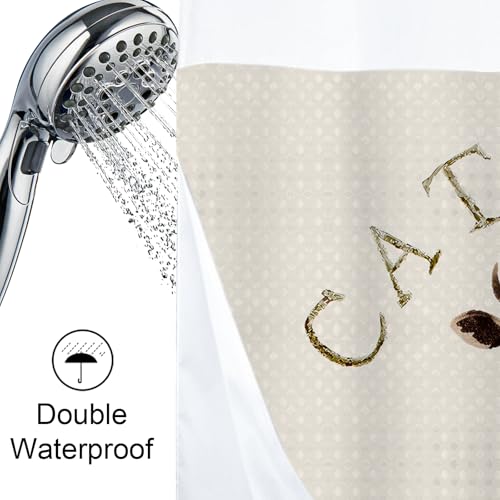 Farmhouse Abstract Animal Cattle Feed Cow Rustic Theme No Hook Waffle Weave Shower Curtain with Snap in Liner Polyester Fabric Bathroom Decor Set 72 W x 74 H Inch Ivory White Teal - size: 72"W x 74"L (Pack of 1)