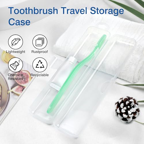 Portable Plastic Toothbrush Storage, Clear White Travel Toothbrush Case, for On-The-Go