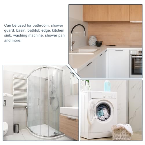 uxcell 98 Inch Collapsible Shower Barrier Stopper Water Splash Guard Blocker 98"Lx0.6"Wx1.2"H for Bathroom Kitchen Wet and Dry Separation, Clear - color: Clear, size: 98"Lx0.6"Wx1.2"H