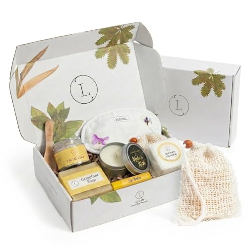 Lizush Luxury Spa Gifts for Women – 7 Piece Citrus Spa Gift Set with Candle, Gift Baskets for Women, Body Care Set for Mom, Birthday Box, Relaxation & Self Care Spa Kit for Wife – Handmade in the USA - size: Citrus 7 Piece