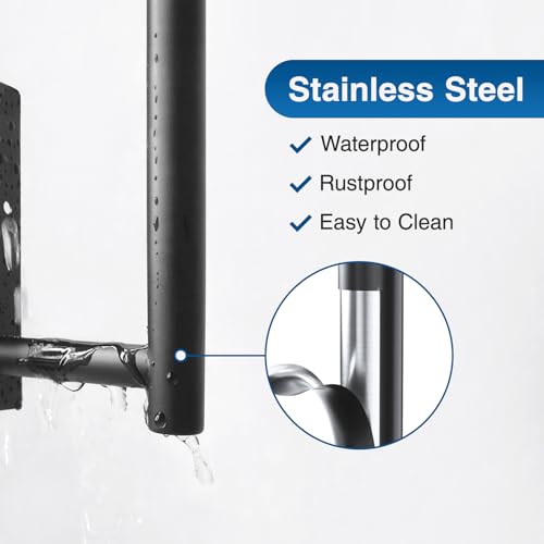 Paper Towel Holder - Self-Adhesive or Drilling, Matte Black Wall Mounted Rack - SUS304 Stainless Steel Kitchen Roll Dispenser Under Cabinet - color: Black