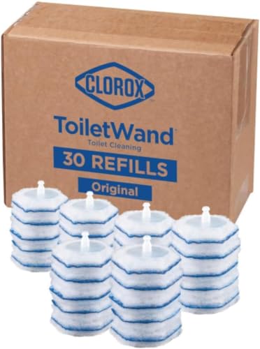 CLOROX ToiletWand Disinfecting Refills, Disposable Wand Heads (Package May Vary), 30 Count (Pack of 5) - size: 30 Count (Pack of 5)