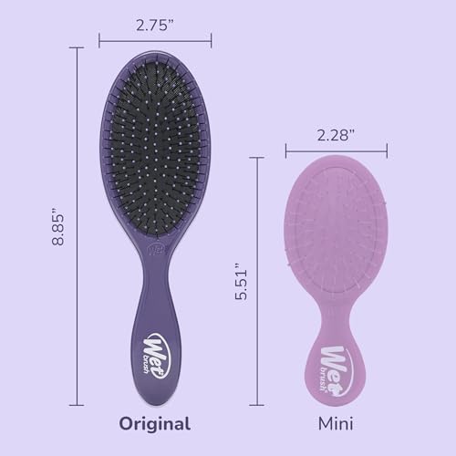 Wet Brush Original Detangler Hair Brush, Amazon Exclusive Purple - Ultra-Soft IntelliFlex Bristles - Detangling Hairbrush Glides Through Tangles For Wet, Dry & Damaged Hair - Women, & Men - color: Amazon Purple, size: 1 Count (Pack of 1)