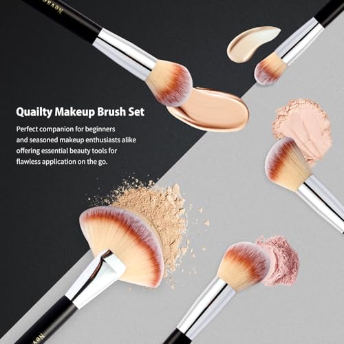 Makeup Brushes, Quality Make Up Brushes 28Pcs Makeup Brushes Set Professional, Beginner Make-up Sets With Case, Soft Brush Kits Sponges Masks Spatula,Travel-Friendly Women Girls Gift Sets - color: Black