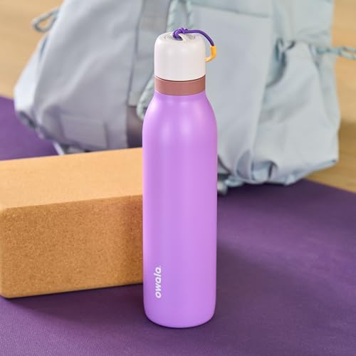 Owala FreeSip Twist Insulated Stainless Steel Water Bottle with Straw for Sports and Travel, BPA-Free, 18-oz, Purple (California Grapevine) - color: California Grapevine, size: 18 Ounces