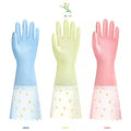 KAQ Dishwashing Gloves - 3 Pairs Reusable Non-Slip Rubber Kitchen Gardening Household Gloves - color: Large