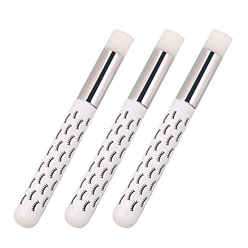 10 Pcs Cute White Lash Cleanser Brushes Lash Shampoo Brushes for Eyelash Extensions Cosmetic Brushes Peel Off Blackhead Brush Remover Tool Nose Cleaning Washing Brush - color: WHITE