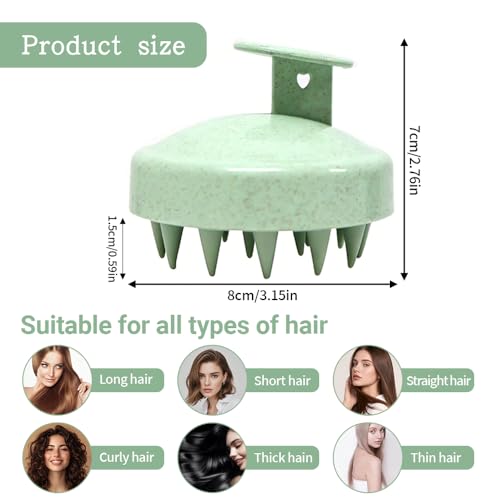 Ella & Sara 4PCS Scalp Massager for Hair Care Scalp Exfoliator Scalp Scrubber for Hair Growth with Soft Bristles, Scalp Exfoliator Brush Dandruff Removal Shampoo Brush for Wet Dry Scalp Care - size: 4-Pack