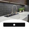 Cuttable Kitchen Sink Faucet Mat: 30" Lx5.5 W Splash Guard with Center Hole | "Customizable Absorbent Non-slip Fabric Rubber Mat, Cut to Fit 2,3,4 Holes Irregular Sink with Soap Dispenser Air Gap " - size: 30''Lx5.5''W