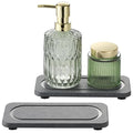 2Pack Diatomite Stone Coasters Water Absorbing Sink Tray for Kitchen & Bathroom Counter, Quick Dry Soap Dish Vanity Caddy, Dispenser Sponge Holder Space Organizer, Dark Gray - 8"x 3.8" - color: 2 Pack - Charcoal - 8"x 3.8"