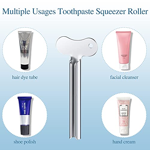 ZOCONE Toothpaste Squeezer, 12pcs Metal Tube Squeezer Key Stainless Steel Toothpaste Roller Tube Wringer for Paint, Cream, Cosmetic and Hair Dye(A) - color: A