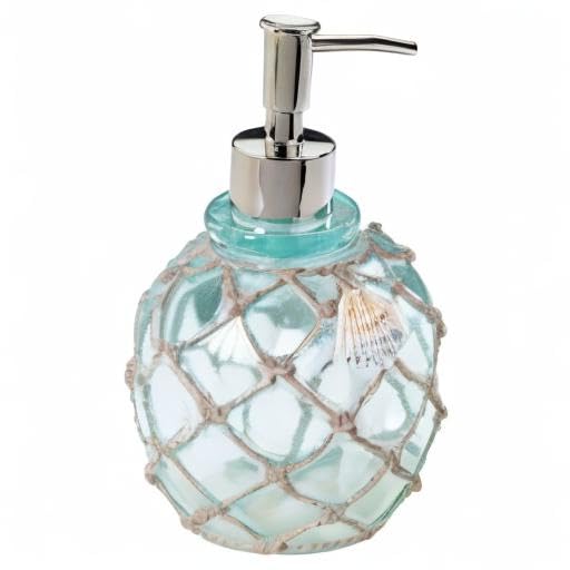 Avanti Linens - Lotion Pump/Soap Dispenser, Countertop Accessories, Beach Inspired Bathroom Decor (Seaglass Collection) - size: Lotion Pump