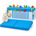 Supa Ant Bath Kneeler –8 Suction Cups & 1.5" Padding.Certified Non Toxic Bath Kneeling Pad for Bath Tub & 5 Bath Organizer. Fast Dry Baby Bath Kneeler and Elbow Rest Pad Set Blue - color: Blue With White Pockets