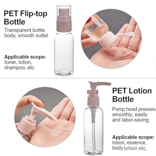 11pcs Travel Bottles for Toiletries, TSA Approved Travel Size Toiletries Containers Kit, Leak Proof Squeezable Travel Toiletry Liquid Bottles, Refillable Containers for Shampoo Conditioner Lotion - color: Color A