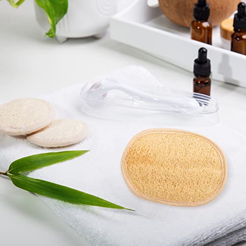 SERRENTO Loofah Body Scrubber, Natural Luffa Shower Sponge, 2 Count - color: Beige