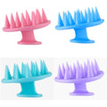 INVODA 4PCS Scalp Scrubber Brush Shampoo Massager for Dandruff & Hair Growth, Exfoliating Shower Brush for Men, Women, Pets, Travel-Friendly & Ergonomic - color: Silicone Brush 4pcs
