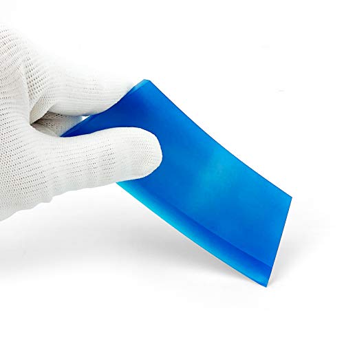 CARTINTS 2pack Mini Squeegee Rubber Squeegee, 5.1x 2 inch, for Cleaning Glass, Shower Door and Car Windows and Screen Printing, Blue/Green - color: Blue+green