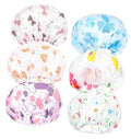 Kids Shower Cap, 6 Pcs Reusable Shower Cap for Kids for Girls, Toddler (6 Colors)