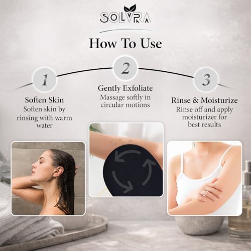 Exfoliating Gloves – 100% Vegan Viscose Kessa Mitt for Dead Skin Removal, Self-Tan Fade, and Keratosis Pilaris – Dual-Texture Glove for Spa & Massage (2 Pack, Black/Gray) - color: Pack of 2 - Black & Gray