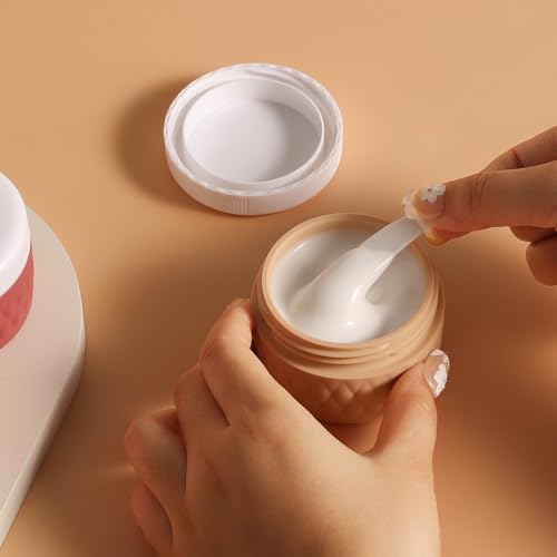 Kuangre Travel Containers for Toiletries, Silicone Cream Jars BPA-Free, TSA Approved 2oz Travel Size Containers, Leak-proof Silicone Jars with Lid for Cosmetic Face Hand Body Cream (4 Pack) - color: Terracotta, size: 2 Ounces
