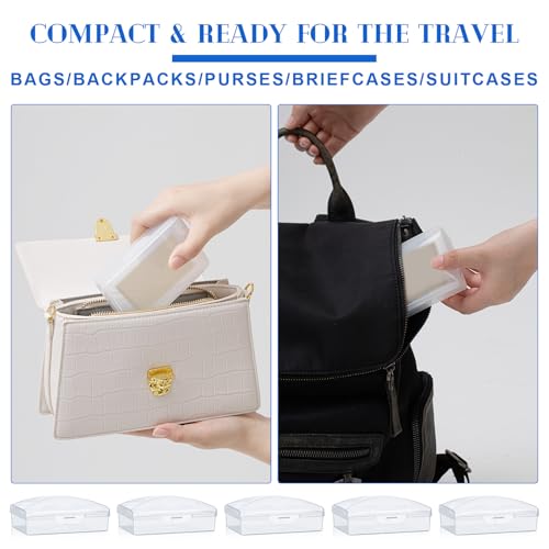 Reallnaive 36 Pcs Travel Soap Container Portable Plastic Soap Boxes Bulk with Lid Homeless Donations Bulk Gym Shower Tour Groups Hotel Outdoor Camping (White) - color: White