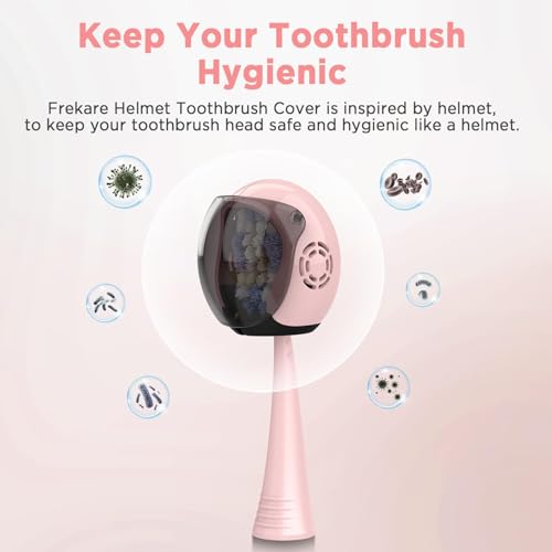 Frekare Toothbrush Covers Caps, Toothbrush Cover Brush Pod Case, Toothbrush Case Protector Fits Most Manual And Electric Tooth Brushes For Bathrooms Household Travel 4 Pack - color: Blue, White, Pink, Rose Pink