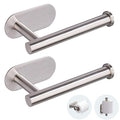 JOPOFI Self Adhesive Toilet Paper Holder - Brushed Nickel（2 Pcs） | Toilet Paper Holder Wall Mount for Bathroom,Stainless Steel Command Strip Toilet Paper Roll Holder Stick On Wall,No Drilling - color: Brushed Nickel, size: 2pcs