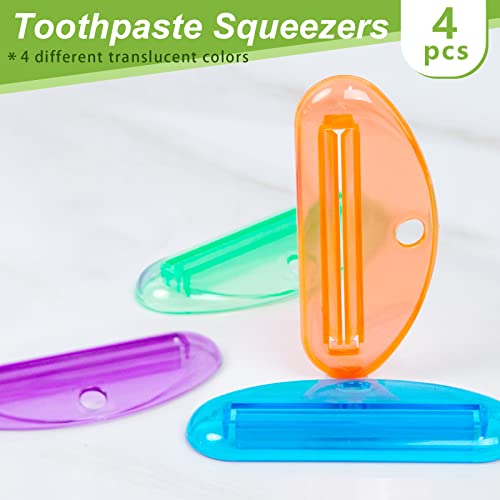 LOVEINUSA Toothpaste Tube Squeezer, 4PCS Toothpaste Squeezer Roller Tool for Bathroom, Home Use, Assorted Colors - color: Multicolor-5