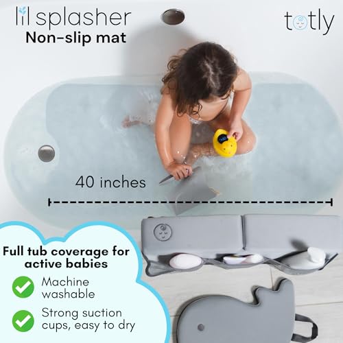6pcs Bath Kneeler and Elbow Rest pad Set - Complete Bathtime Kit with 2 Cushions, Rinse Cup, Spout Cover, Thermometer & Non-Slip Mat