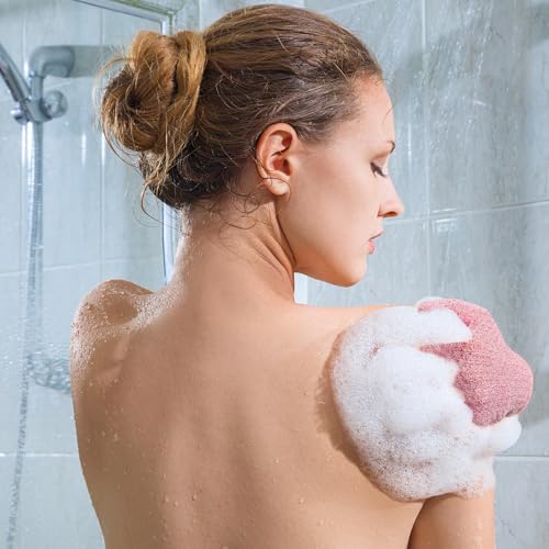 Evridwear Exfoliating Glove Shower Gloves Exfoliate Dead Skin for Dry Sensitive Skin No Irritation with Hanging Loop (3 Exfoliation Level Mixed- 3 Pairs) - color: 3 Pairs Multicolor