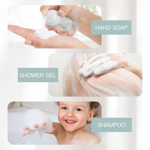 Travel Foam Pump Bottle - 2oz Small Size Foaming Hand Soap Dispenser - Mini Portable Mousse Lash Shampoo Kit Container for Hair - Empty Leak Proof Plastic Pink Foamer 3Pack - color: Pink