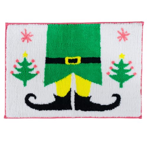 Elf Movie Buddy Christmas Bathroom Mat Rug (17x24) - Non-Slip Plush Poly Knit Holiday Home Decor Accent - (Officially Licensed Product) By Franco Collectibles - color: Elf Buddy