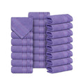 Casa Lino Face Towels & Body Wash Cloths for Showering - 100% Cotton Wash Cloths for Bathroom - Highly Absorbent & Quick Drying Washcloth Set - Cotton Washcloths 24 Pack (12" x 12") - (Purple) - color: Purple
