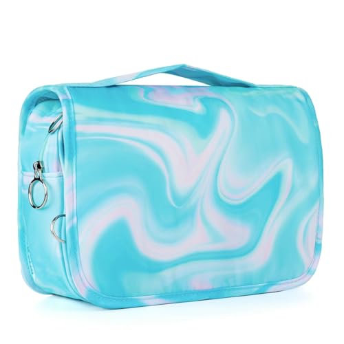Teal Hanging Toiletry Bag for Girls, Travel Toiletry Bag for Teen Girls Cosmetic Makeup Waterproof Wash Bag Traveling Toiletries, Green - color: Teal-Green