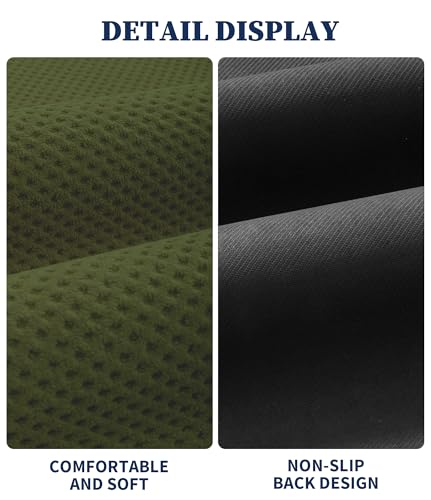 YIHOUSE Bathroom Rug Sets 3 Piece, Ultra Thin Quick Dry Bath Mat, Absorbent Bath Mat for Bathroom Non Slip Machine Washable Bath Rug (Green) - color: Green, size: 3 Pieces