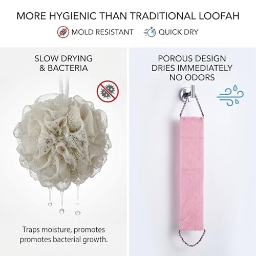 3 PCS African Exfoliating Net African Net Sponge,Exfoliating Body Scrubber Back Scrubber for Shower,Exfoliating Washcloth African Net Bath Sponge Exfoliating Net for Men Women Daily Shower Bathing - style: 3PCS Pink+White+Yellow