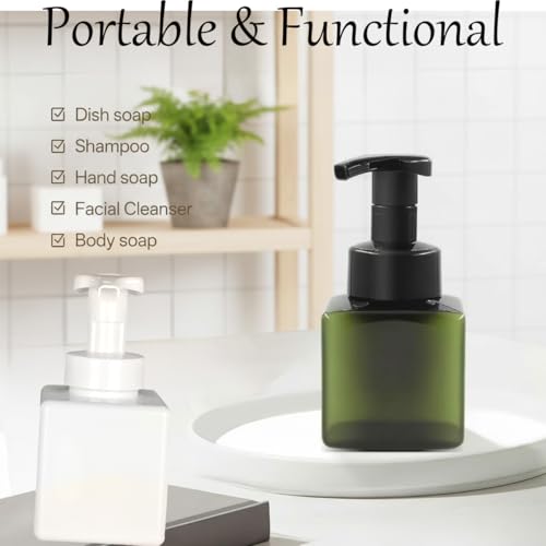 12 Piece 250ml Foam Soap Dispenser, Travel Foam Dispenser. Refillable Plastic Pump Hand Soap Bottle, Travel Essentials, Clear Container for Bathroom Vanity - color: Mixed Colors