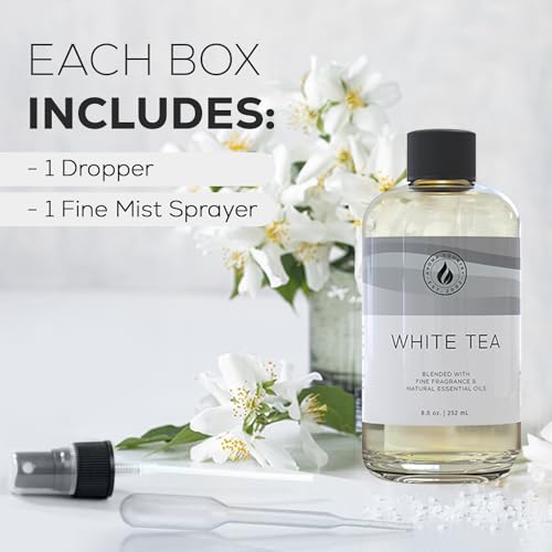 Aroma Country White Tea Luxury Diffuser Oil Refill (8.5 Fl Oz) | Hotel-Inspired • Long-Lasting Home Fragrance • for Aromatherapy, Reed Diffusers, Diffuser Machines & Room Sprays - size: 8.5 Fl Oz (Pack of 1)