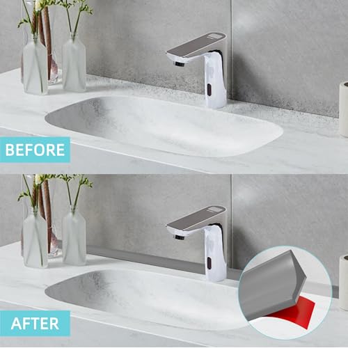 Shower Threshold Water Dam,Walk in Shower Water Guard, Shower Dam Water Barrier Bathroom Sink Splash for Dry And Wet Separation Caulk Seal Strip Edge Trim (78Inch, Gray) - color: Gray, style: 78Inch