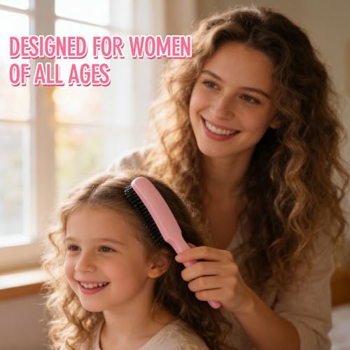 Slick Back Hair Brush for Smooth Flyaways, Frizz, Sleek Ponytail, Buns and Edge Baby Hair | Slickback Brushes Hair Comb, Edge Brush, Teasing Brush Styling Accessories for Girls, Kids, Women & Men