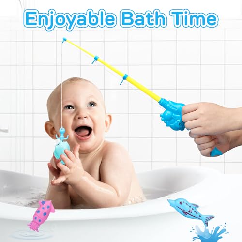 TOY Life 2-Player Magnetic Fishing Game for Kids 3-5 - Toddler Fishing Pole Set with Fish Toys - Bath & Pool Toys - Water Table Accessories - Educational Fishing Toy Rod for Boys Girls - color: 2 Kids Fishing Pole With Inflatable Pool