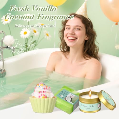 Daisy Birthday Gifts for Women,Self Care Gift Box for Mom,Wife,Best Friend | 12 Piece Birthday Gift Basket with Blanket Mug Candle Spa Gifts, Unique Happy Birthday Surprise for Her