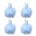 SEVENHEAD Bath Sponge Shower Loofahs,Blue,50g/Piece,Mesh Pouf Bath Scrunchies Body Wash Puff(Set of 4) - style: Blue