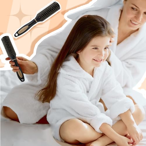 5Pcs Hair Brushes for Women Hair Comb Set Detangler Brush for Men and Women Wet, Dry, Curly and Straight Hair - color: Black