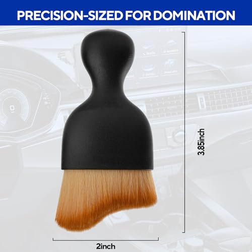 Car Detailing Brush, Automotive Interior Dusting Brush, Soft Car Interior Cleaning Tool for Dashboard Interior, Leather, Keyboard, Scratch-Free (2PCS-C) - size: 2PCS-C