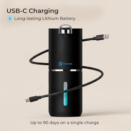 Automatic Foaming Soap Dispenser, Black | IPX5 Waterproof 12.8oz / 380mL Capacity 4 Adjustable Foam Levels USB-C Rechargeable Long-Lasting Battery - color: Black (Foamy)