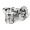 Bathroom Sink Drain Strainer, 304 Stainless Steel Hair Catcher for Bathtub Shower Floor Drain, Bathtub Drain Cover Strainer Basket Fit 1.1" to 1.97" Drain Hole (2PCS) - size: Small