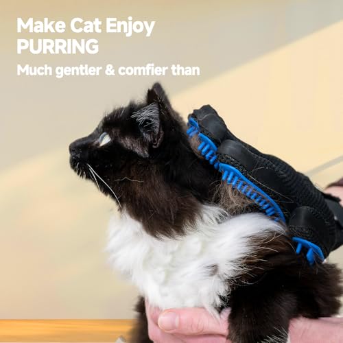 NVNAN Pet Hair Remover Roller and Grooming Glove Set for Dogs & Cats | Reusable roller tackles pet hair on furniture, and clothes, while the grooming glove helps brush dogs and cats - color: Hair removal roller + gloves